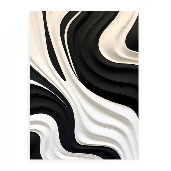 Black And White Abstract Painting