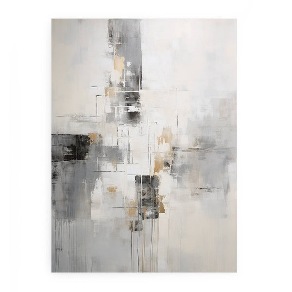 Abstract Black And Grey Painting-1