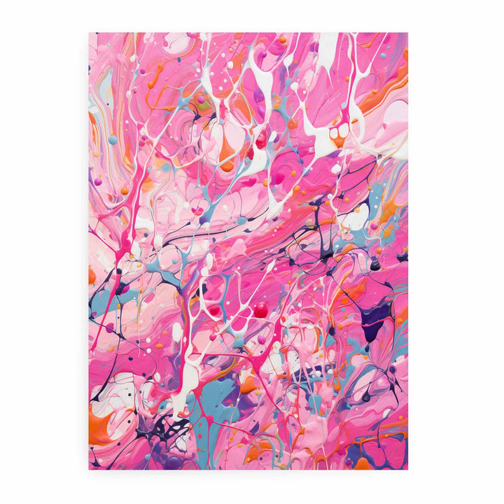 Pink Dripping Color Painting