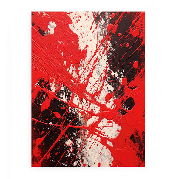 Red Dripping Color Painting