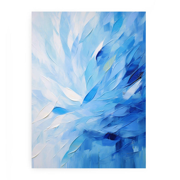 Abstract Blue Knife Art Painting