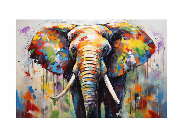 Modern Elephant Art Painting 