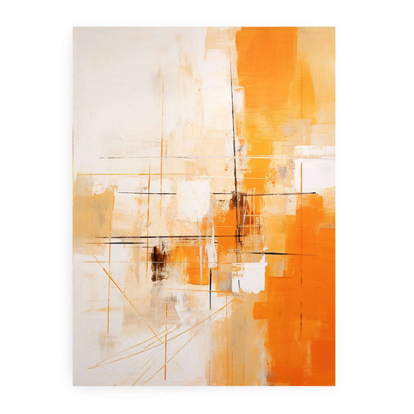 Orange Knife Abstract Art Painting