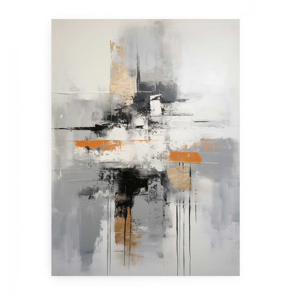 Abstract Grey Brown Painting