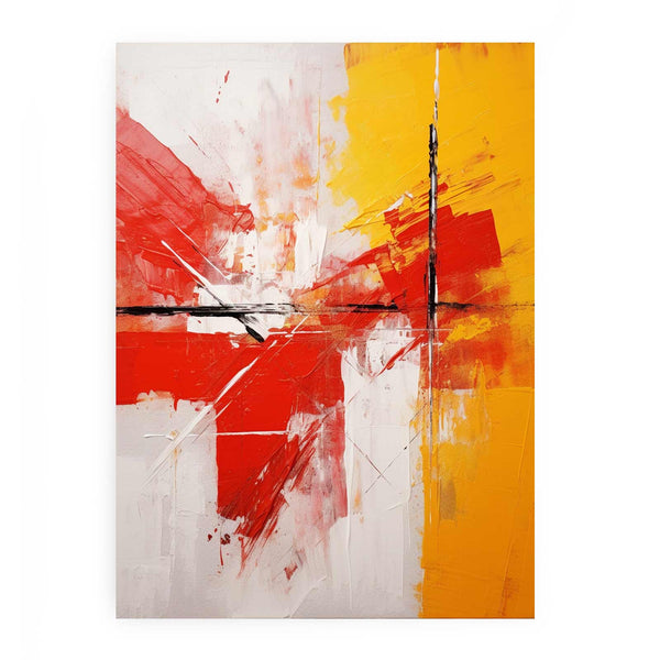 Abstract Painting Red And Yellow