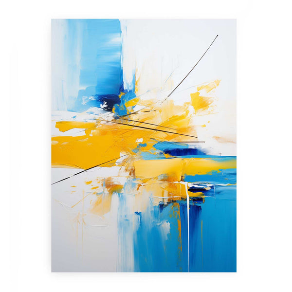 Abstract Painting Yellow And Blue