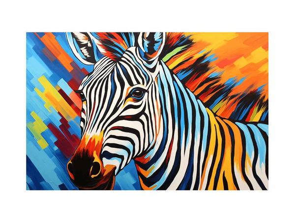 Modern art Zebra Painting 