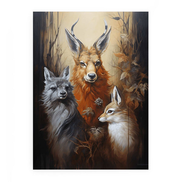 Three Animal Modern Art  Painting 