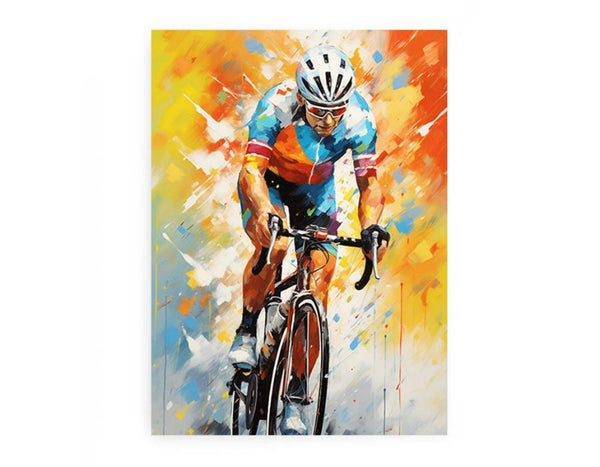 Rider Cycle Modern Art Painting 