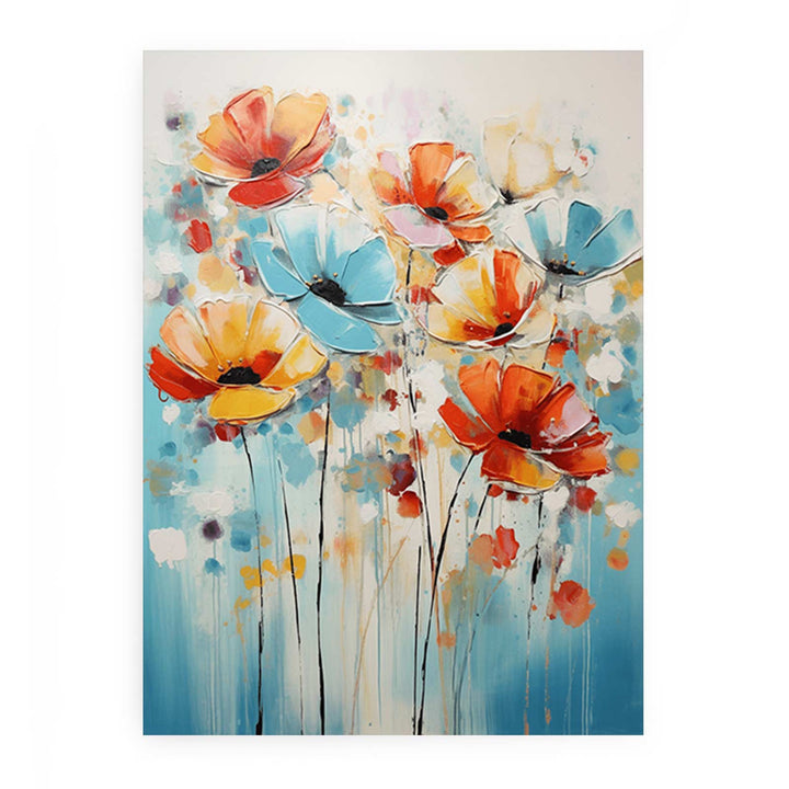 Colorful Flower Modern Art Painting 