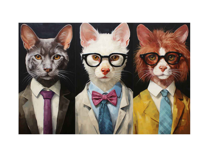 Modern Animal Glasses Art Painting