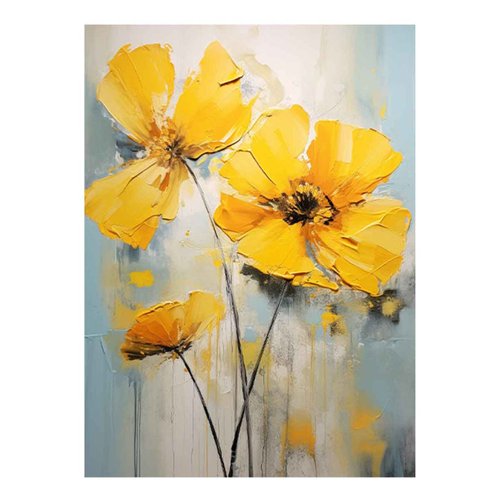 Flower Yellow Painting 