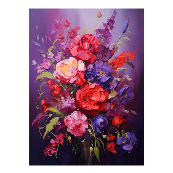 Flower Purple Red Painting 