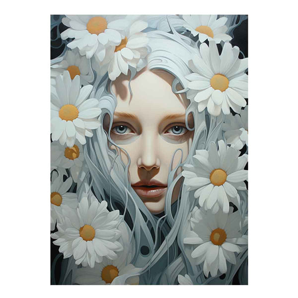 Flower Painting White