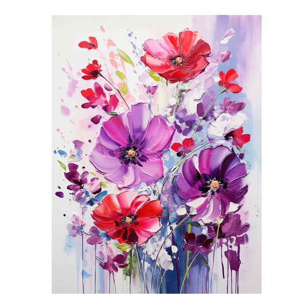 Flowers Paniting On Canvas