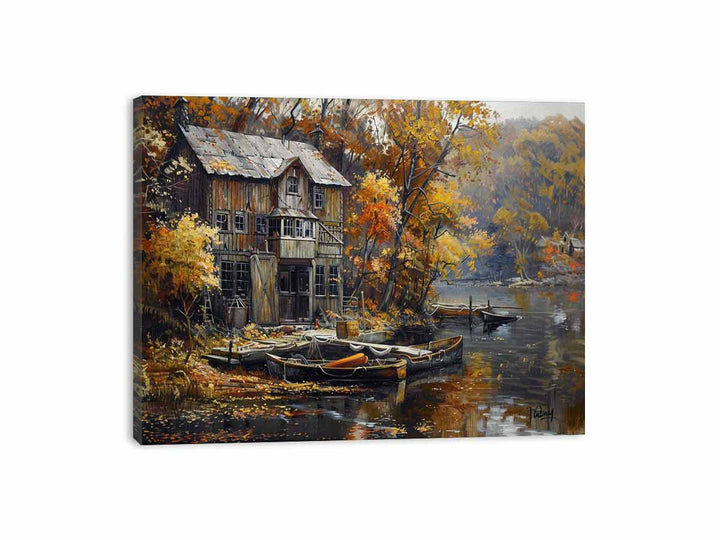 House in Kashmir Canvas Print