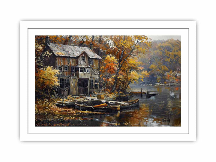 House in Kashmir Streched canvas