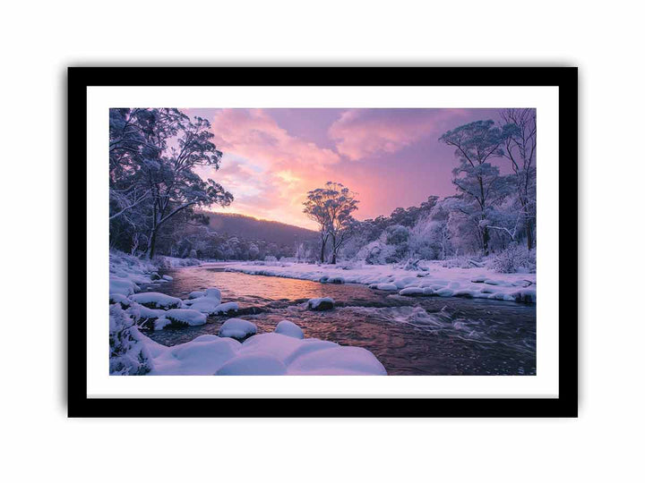 River Sundown   Art Print