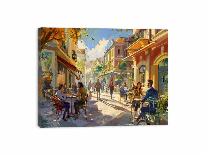 Sunny Cafe Canvas Print