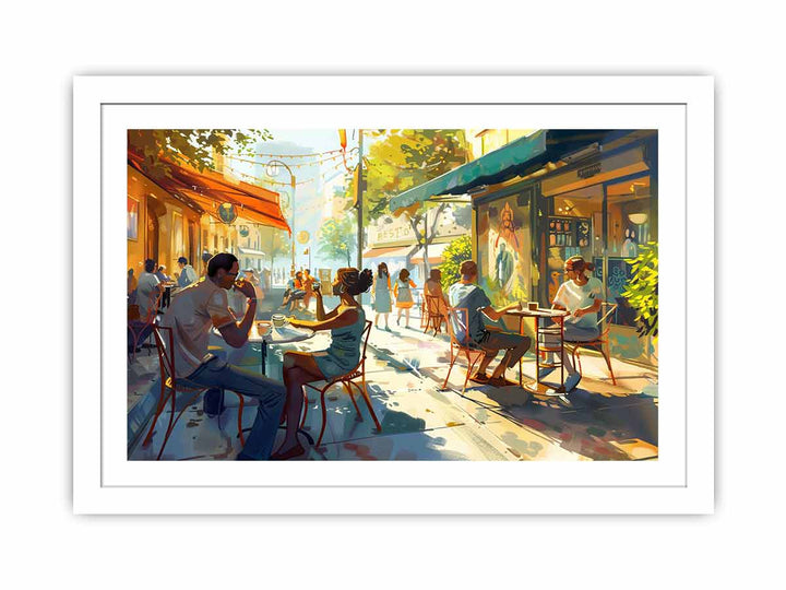 Sunny Cafe  Streched canvas