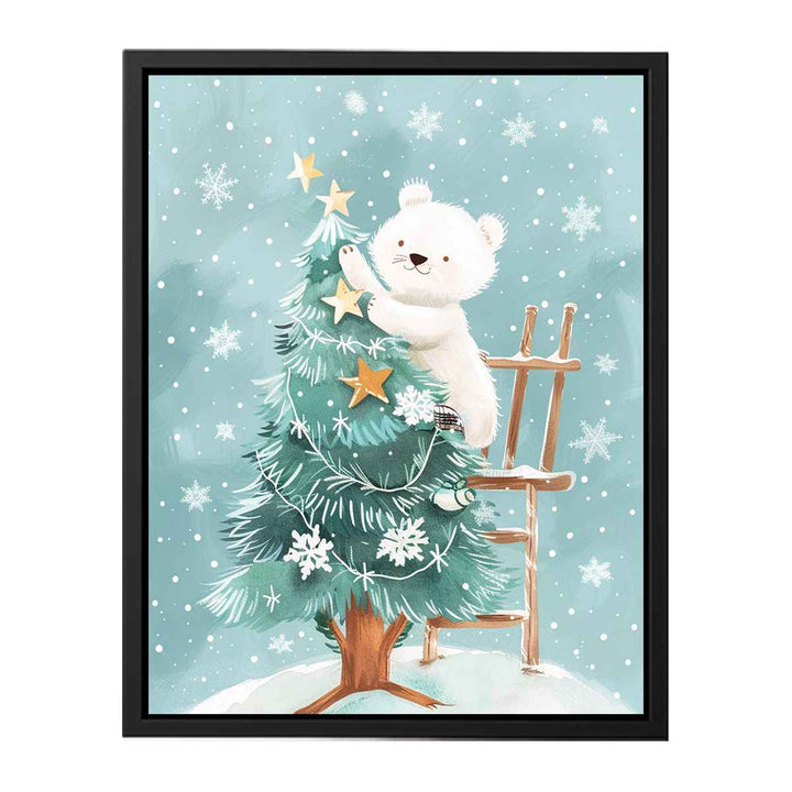 Christmas Teddy  Painting