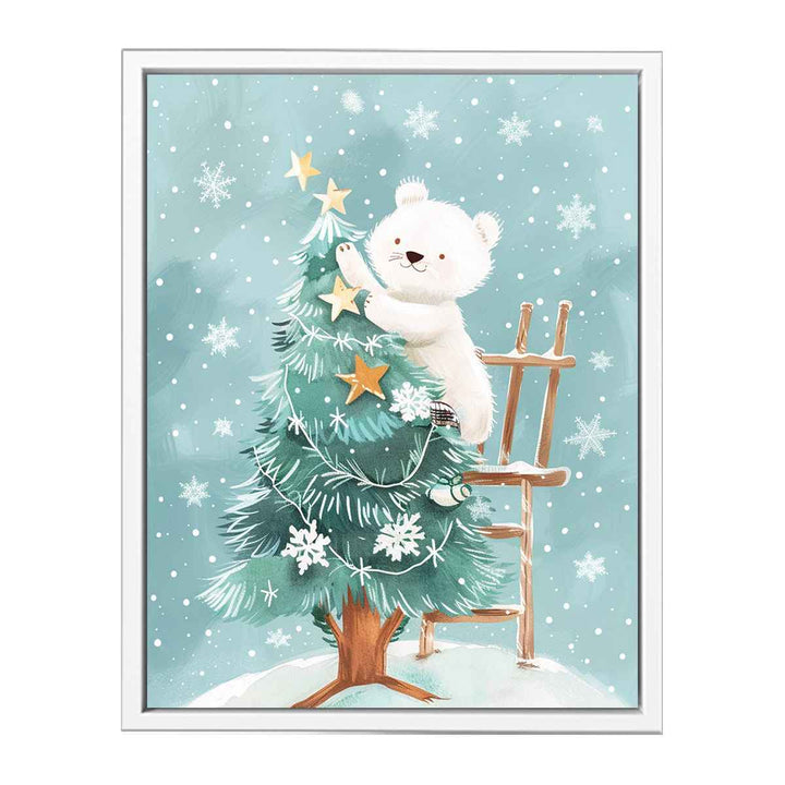 Christmas Teddy Framed Print