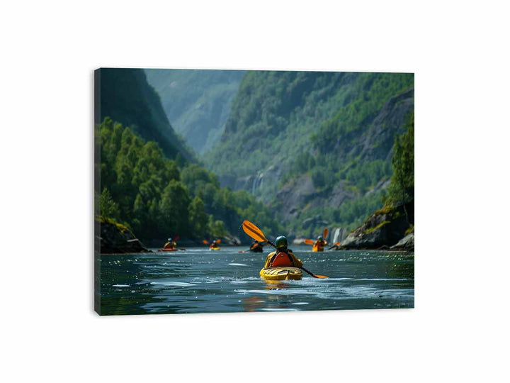 Kayaking Canvas Print