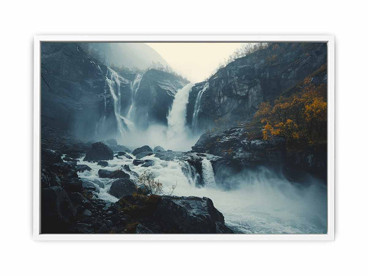 Langfoss Waterfall Framed Print