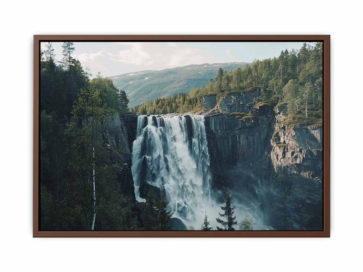 voringfossen Waterfall  Poster