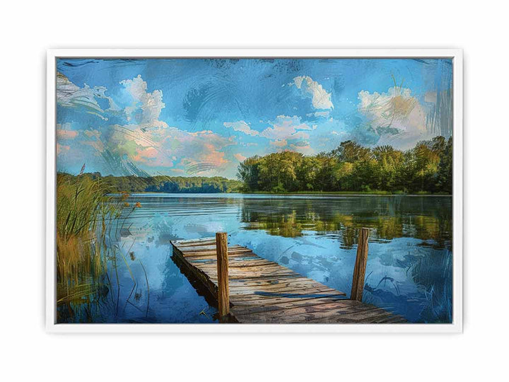 River Dock Framed Print