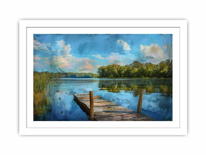 River Dock Streched canvas