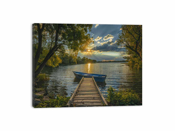 River Dock Canvas Print