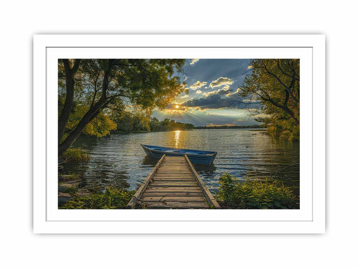 River Dock Streched canvas