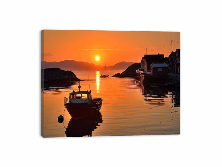 Midhnight Sun in Norway Canvas Print