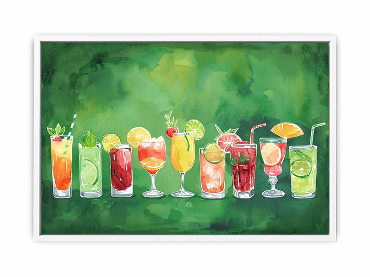 Summar Cocktails Framed Print