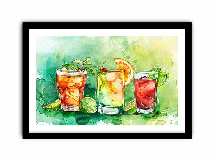 Summar Cocktails  Art Print