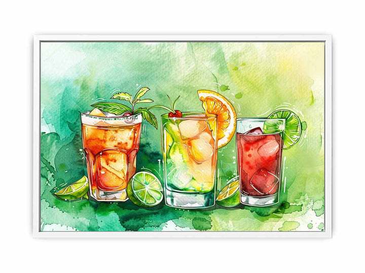 Summar Cocktails Framed Print