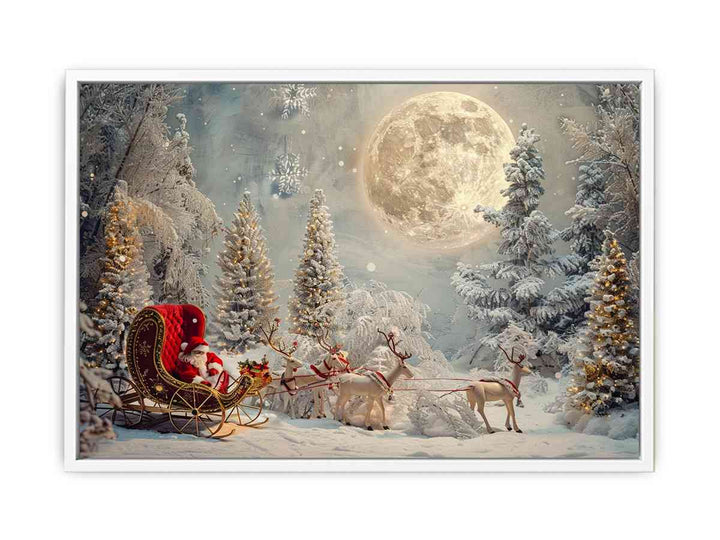 Santa Coming  Framed Print