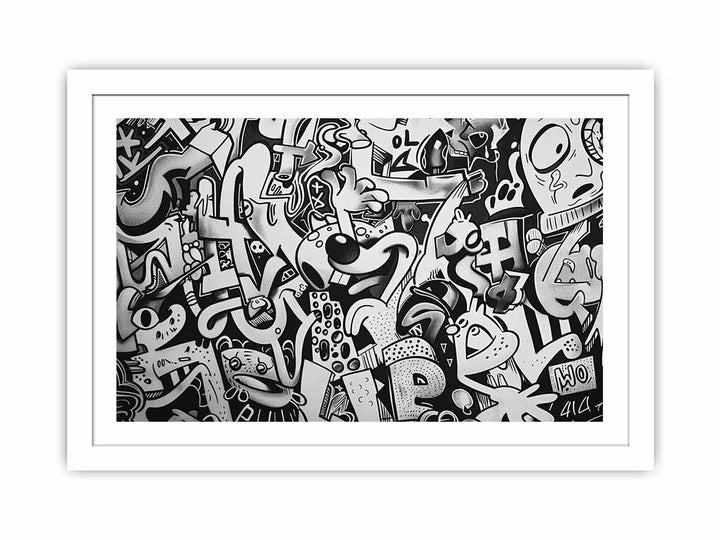 Cartoon Graffiti Streched canvas