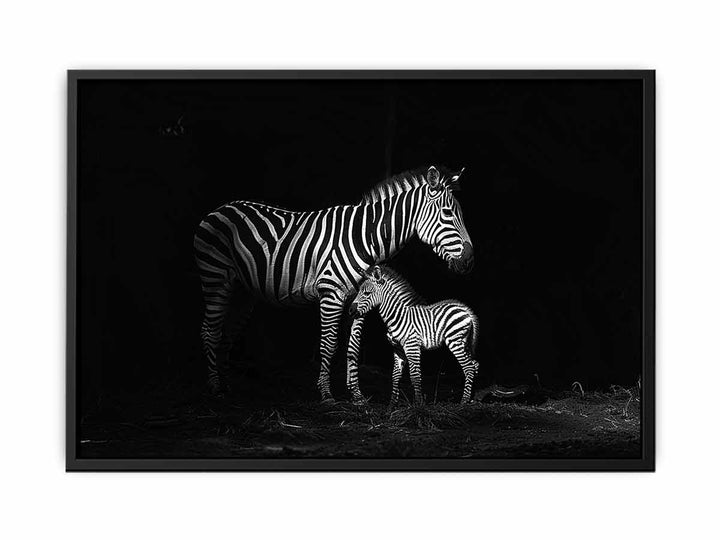 Zebra Mum & Baby  Painting