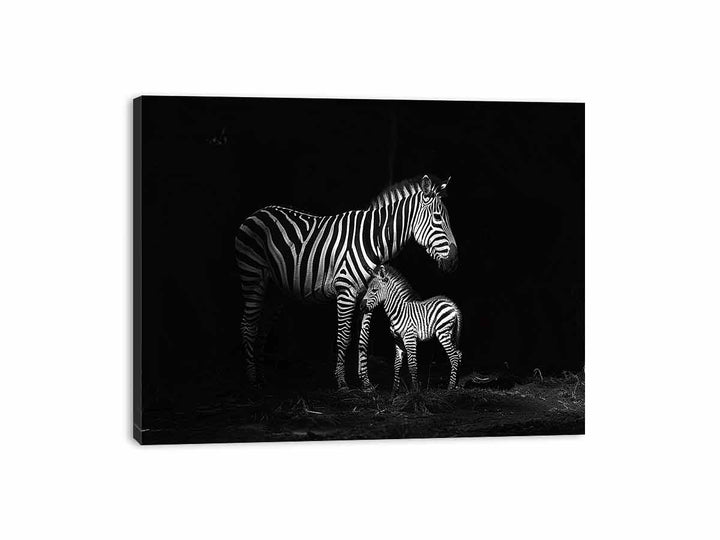 Zebra Mum & Baby Canvas Print