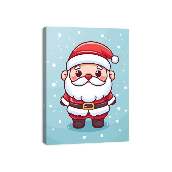 Santa in The Snow Canvas Print