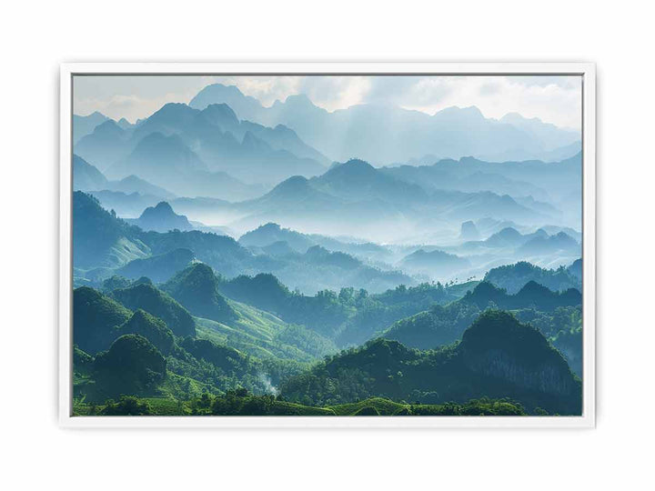 Peaks Framed Print