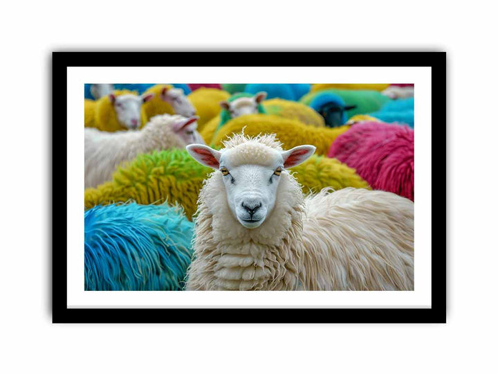 Sheep in the Field  Art Print