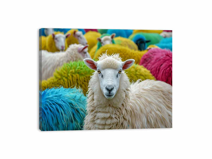 Sheep in the Field Canvas Print