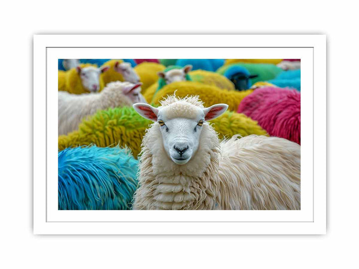 Sheep in the Field Streched canvas