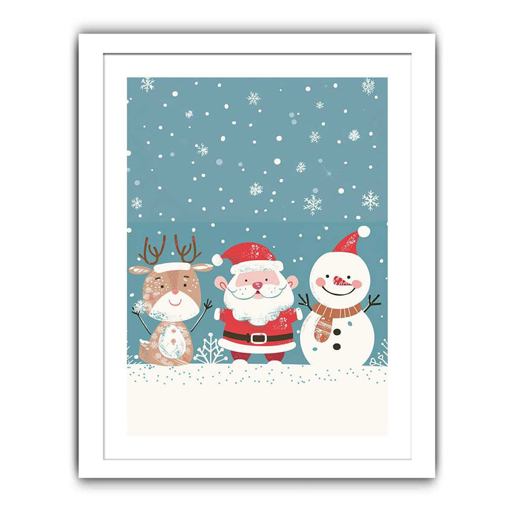 Santa Friends Streched canvas