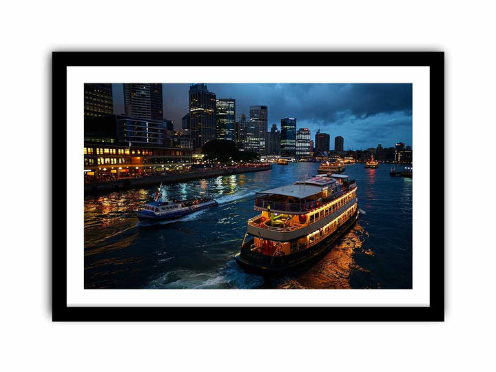 Sydney in Night   Art Print