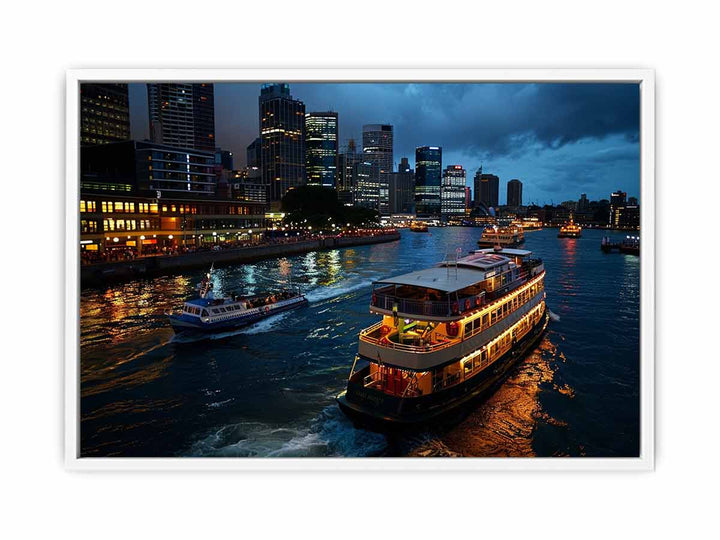 Sydney in Night  Framed Print