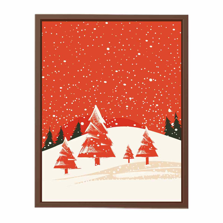 Red Christmas Tree  Poster